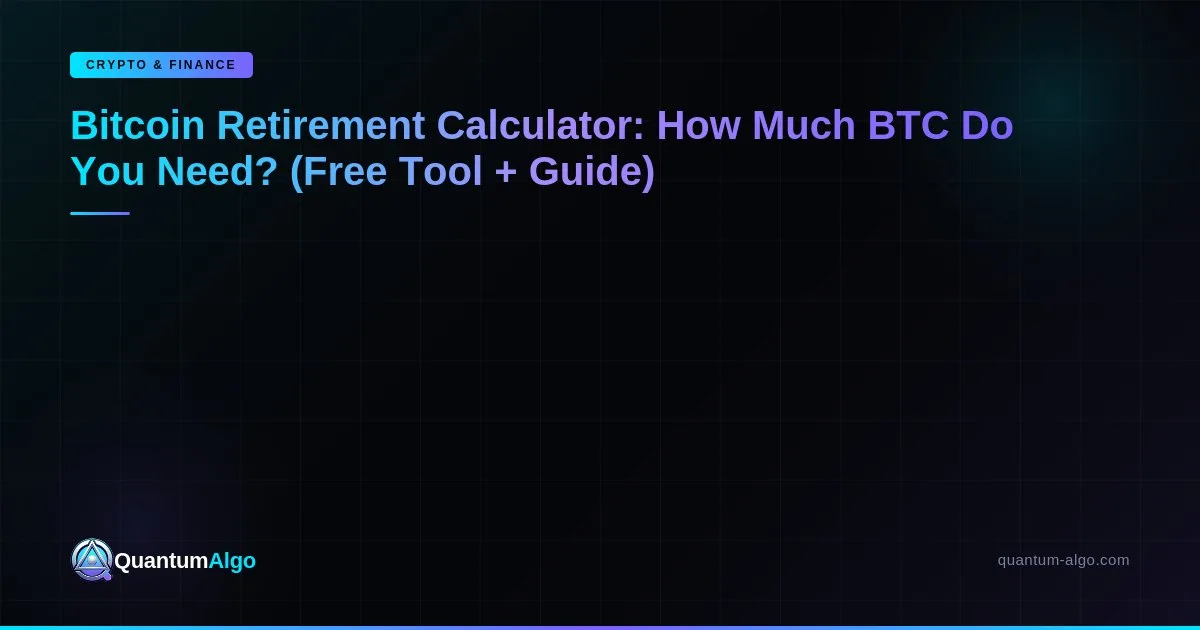 Bitcoin Retirement Calculator Crypto Compound Growth — Blog