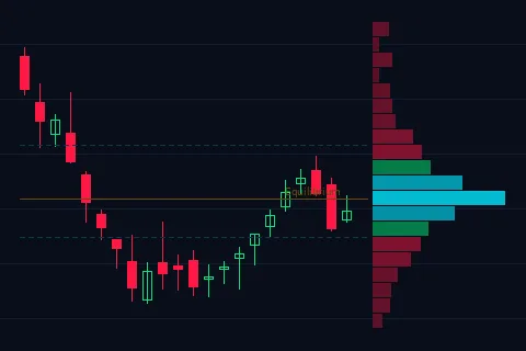 Institutional Volume Profile with equilibrium and control zones